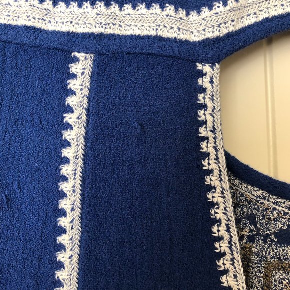 Free People Blue Embroidered Tunic - Picture 4 of 6